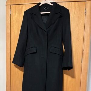 Banana Republic Elegant Black Women's cinched-in waist Coat.